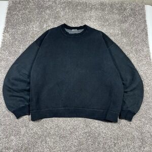 Vintage 90s Russell Athletic Crewneck Sweatshirt Mens XL Faded Black Blank